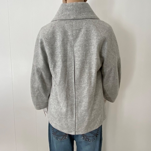 Laundry Shelli Segal wool blend double breast collared jacket light mixed grey - Picture 7 of 14